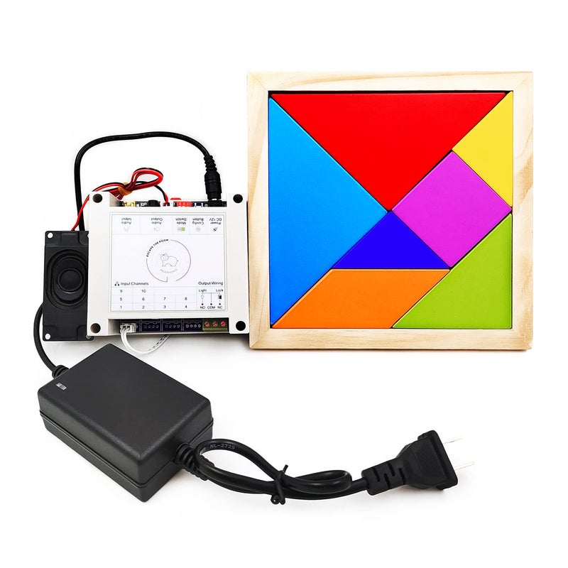 BearHoHo Escape Room Prop Tangram Props to Control 12V Magnetic Lock Escape Room Game Puzzle - Image 1